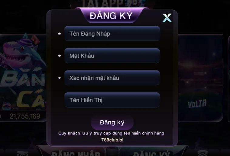 Cách bước đăng kí nhanh chóng để trở thành thành viên 789Club.